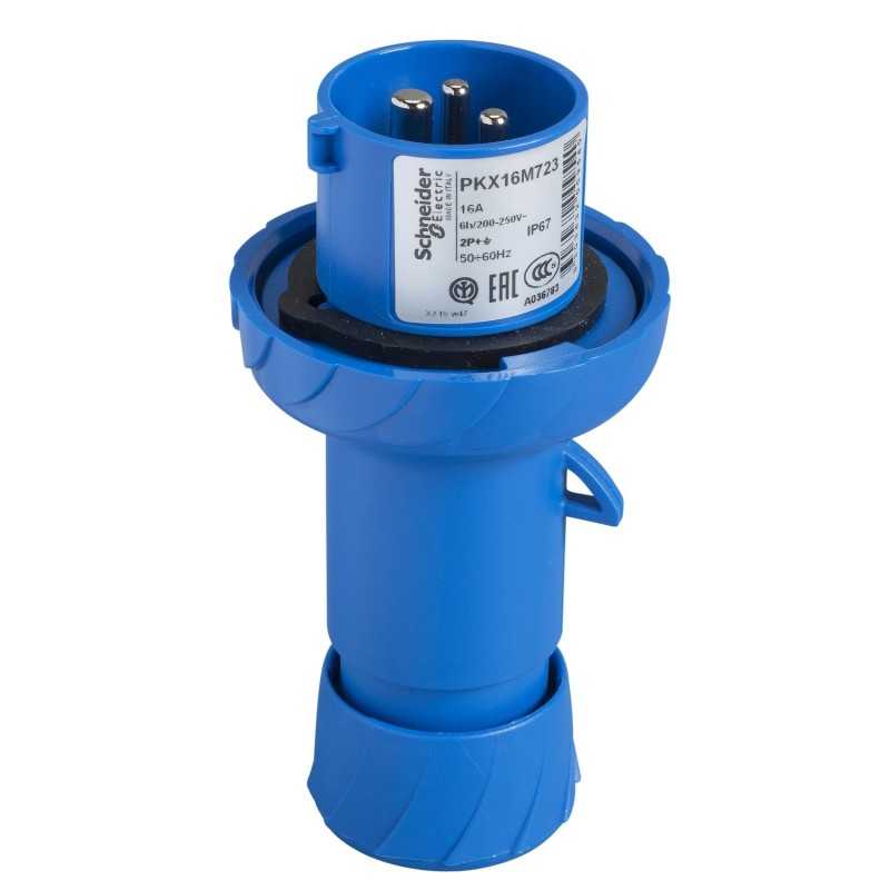 Presa Mobile CEE 2P+T 220V 16A IP67 Schneider PKX16M723