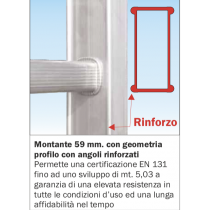 Scala Telescopica 10+10 Gradini in Alluminio Frigerio SCA 1970/20R