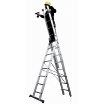 Scala Multiuso 3 Tronchi in Alluminio e Base Stabilizzatrice Frigerio SCA 3047Z/10