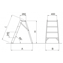 Sgabello Professionale in Alluminio con Piattaforma Frigerio SCA 6027/03