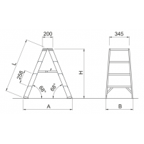 Sgabello Professionale con Doppia Salita in Alluminio Frigerio SCA 6033/04