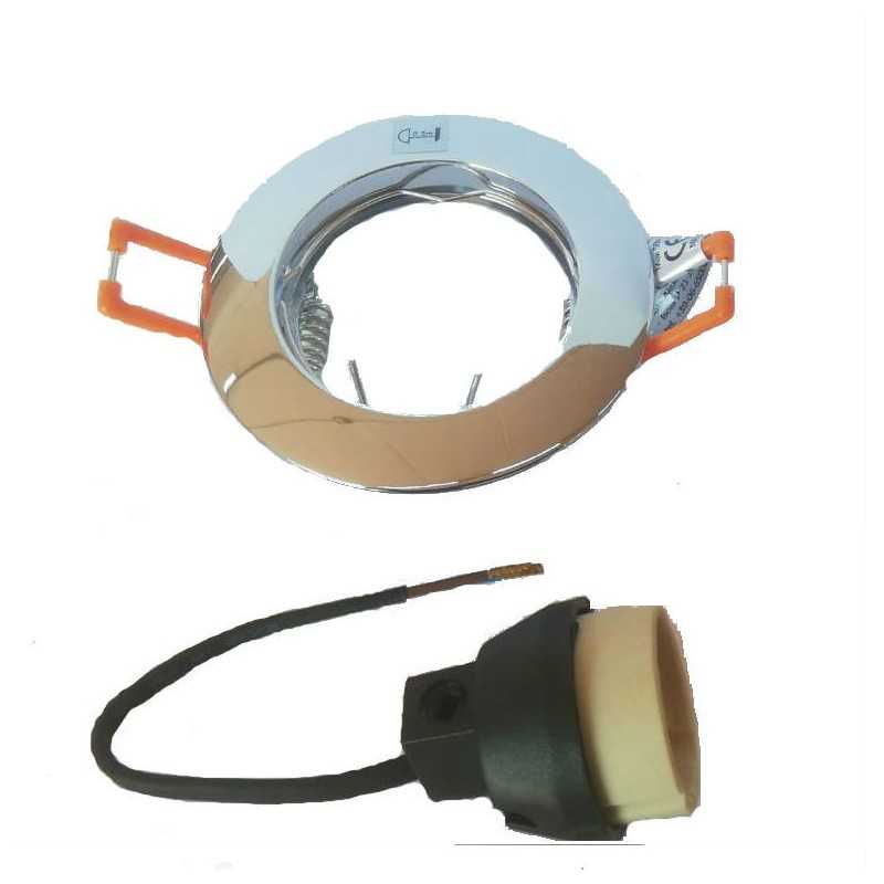 Faretto ad Incasso fisso cromo lucido attacco GU10 Nobile 4111HCR