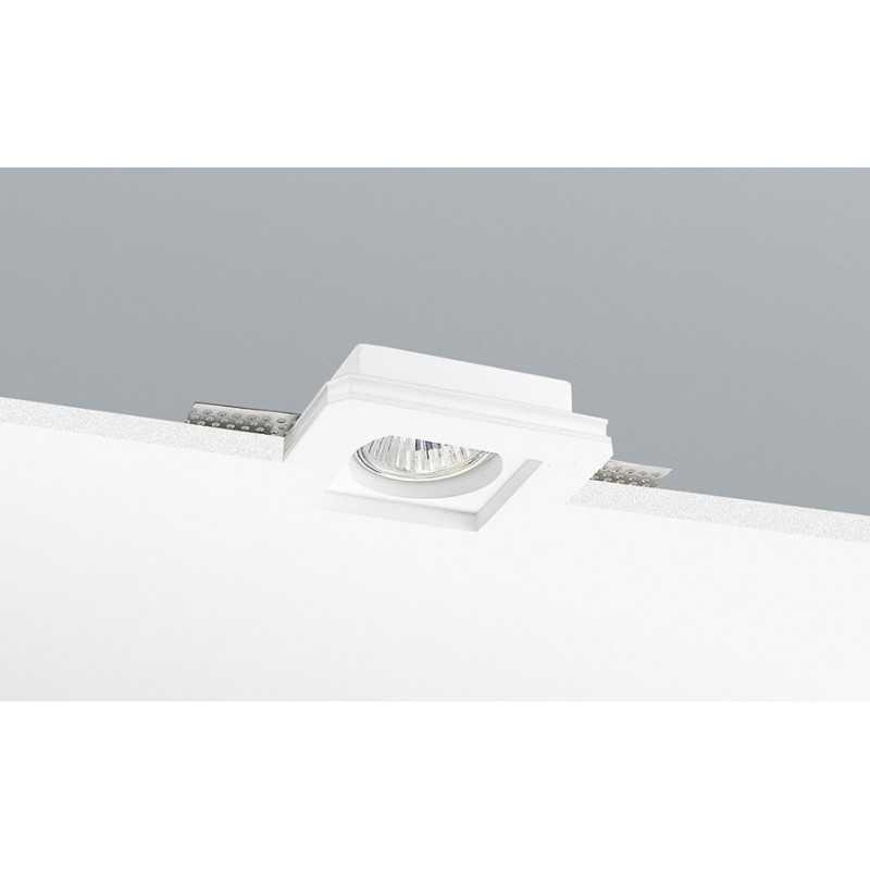 Faretto in gesso ad incasso a scomparsa Totale quadrato Nobile 9108