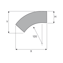 Curva in Discesa 45 Gradi 300X80 Zincata Sati 1041505