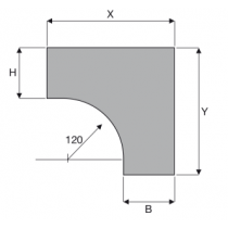 Curva Sinistra in Discesa 90 Gradi Sghemba 300X80 Zincata Sati 1042105