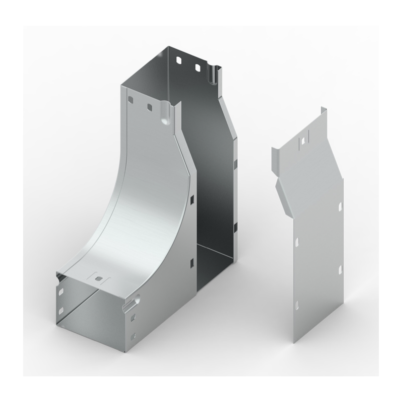 Curva Sinistra in Salita 90 Gradi Sghemba 80X80 Zincata Sati 1042302