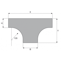 Derivazione a T in Discesa Sghemba 100X80 Zincata Sati 1042553