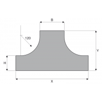 Derivazione a T in Salita Sghemba 300X80 Zincata Sati 1042806