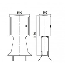 Armadio in vetroresina 1130x540X305 per gruppi di misura OEC AREA-BS misure