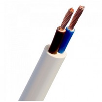 Cavo Gommato  2x1MMQ Bianco matassa da 100Mt