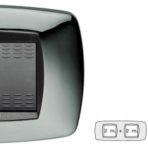 Placca Master Modo cromo 2+2 Posti 39TC222-2