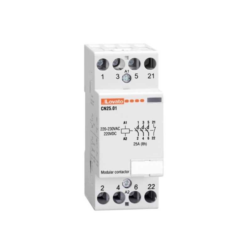 Contattore quadripolare 4 NA Bobina 220V AC 32A Lovato CN3210220