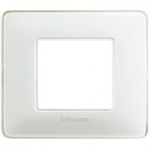 Placca Bticino Matix 2 posti Ghiaccio AM4802CBN