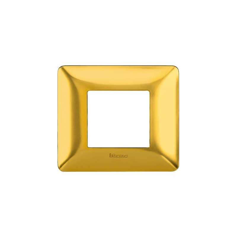 Placca Bticino Matix 2 posti Oro Satinato AM4802GOS