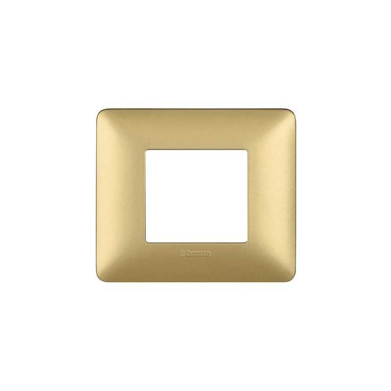 Placca Bticino Matix 2 posti Gold AM4802MGL