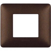 Placca Bticino Matix 2 posti Marrone Caffè AM4802TGG