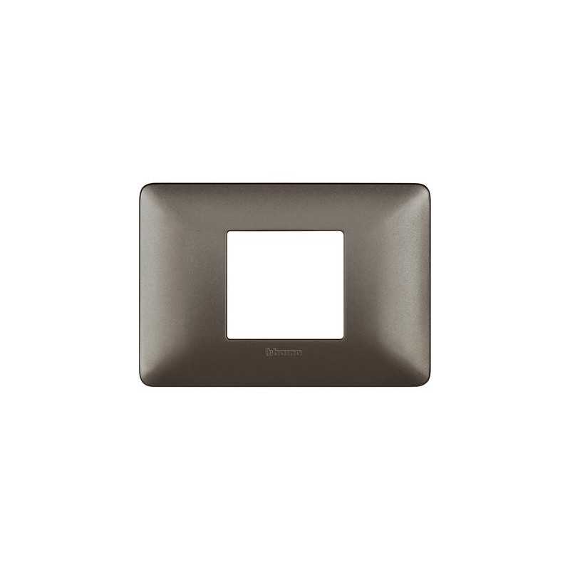 Placca Bticino Matix 2 posti Iron AM4819MIR