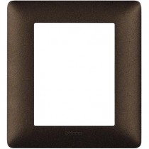 Placca 6 posti (3+3) Marrone Caffè Matix AM4826TGG