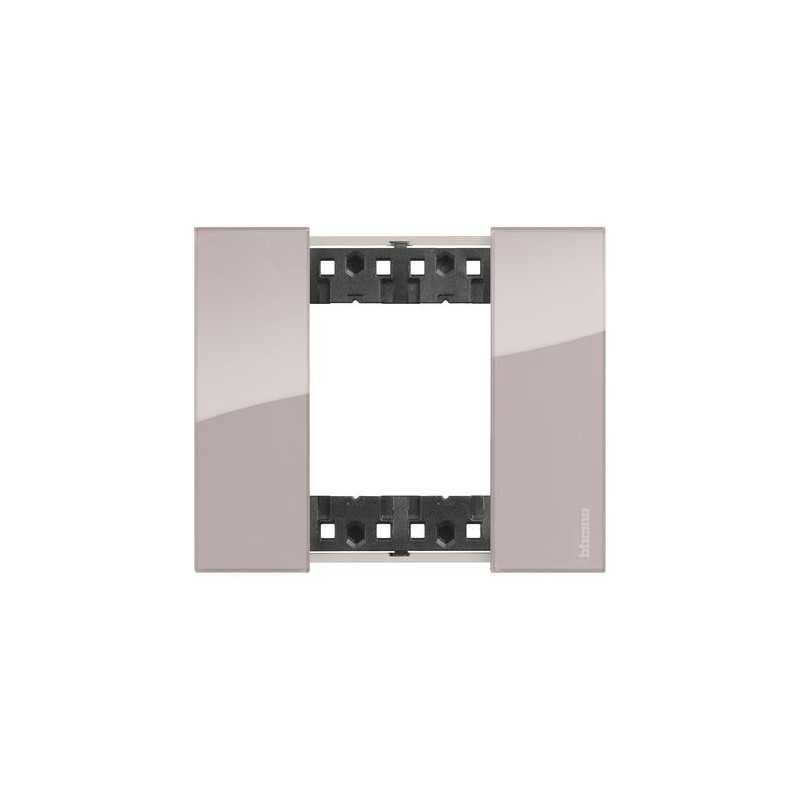 Placca Aura Bticino Living Now due posti Tecnopolimero KA4802DM