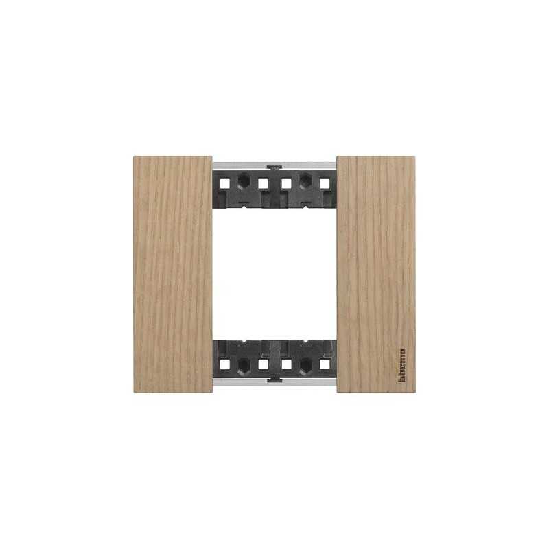 Placca Rovere Bticino Living Now due posti Legno KA4802LM