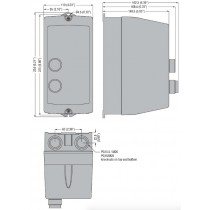 Contenitore con pulsanti marcia arresto per contattori BF25A e BF32A Lovato M2PA