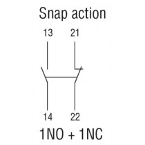 Finecorsa a fune 1NO+1NC per arresto semplice Lovato RS11310 schema elettrico
