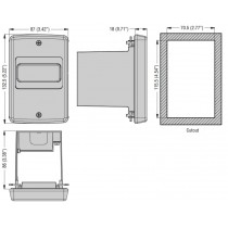 Contenitore da incasso per interruttori salvamotore serie SM1P Lovato SM1Z1705P dimensioni