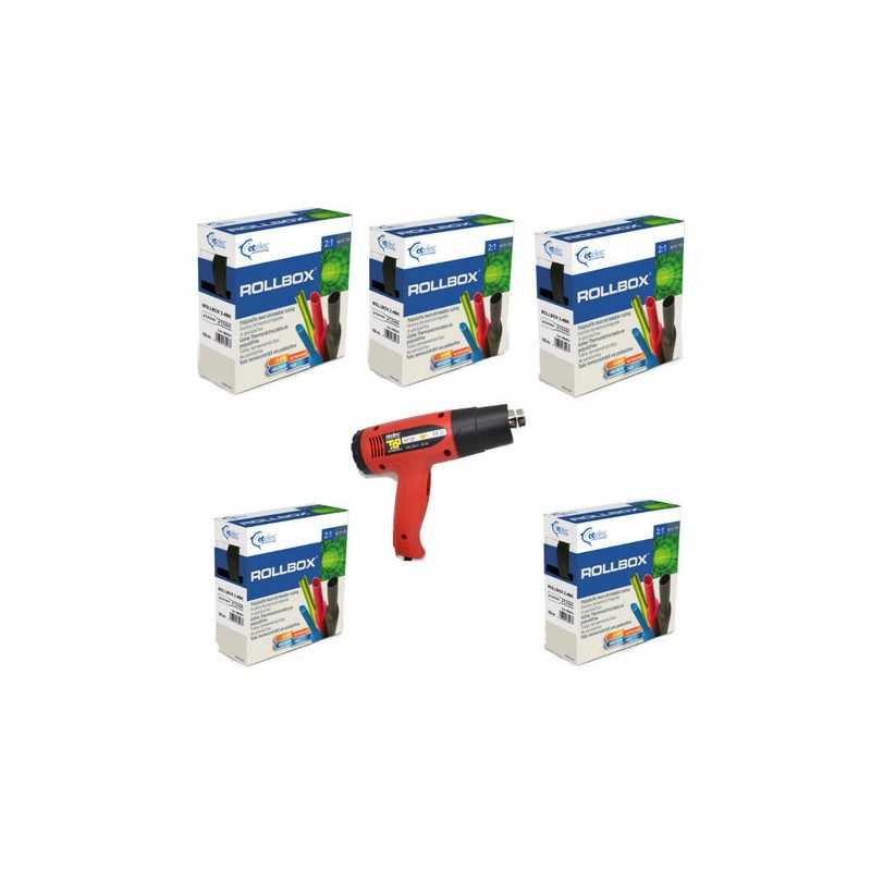 Kit Guaina Termorestringente con Termosoffiatore AIR ON 1800W Etelec HL1064