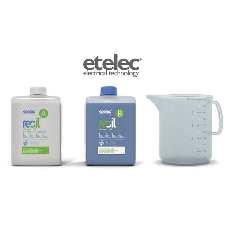 Gel Siliconico Bicomponente Riaccessibile in Tanica 4Lt Etelec RE0400