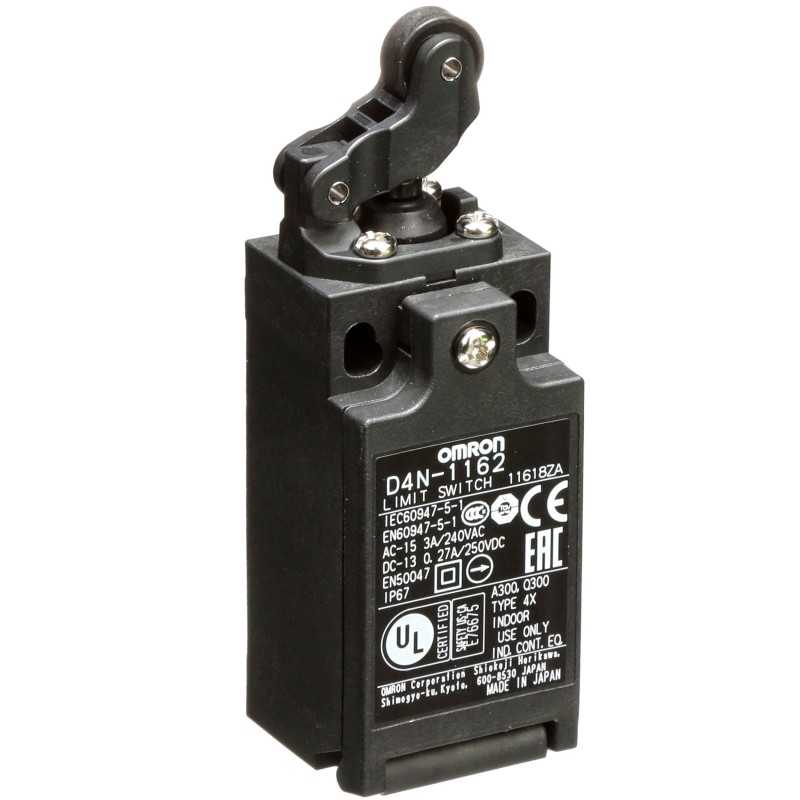 Finecorsa a scatto 1NA+1NC conbraccio a rotella Omron D4N1162