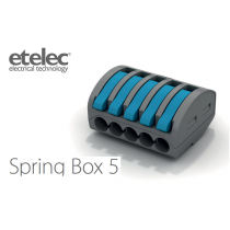 Connettore Isolato a Leve 1 Polo e 5 Conduttori SpringBox5 Etelec SBOX5