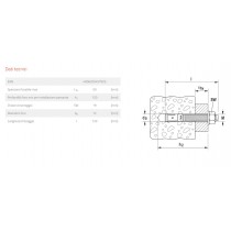 Tassello in acciaio Fischer FWA 12x120 dimensioni