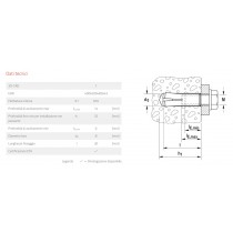 Tassello in acciaio zincato M6 filettato internamente Fischer EA II M6 dimensioni
