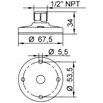 Base Piana per Montaggio Superficiale TWS Sirena 27760