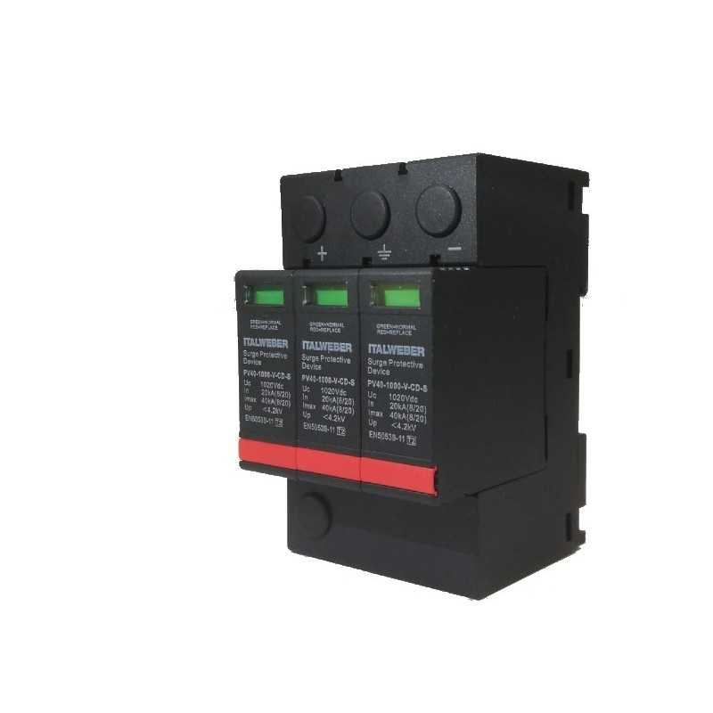 Scaricatore di Sovratensione per fotovoltaico Tipo 2 1000VDC Italweber