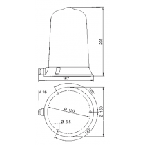 Segnalatore Luminoso Rotante Giallo 240V Sirena 63053