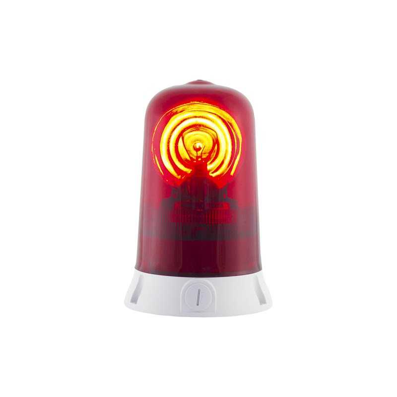 Segnalatore Luminoso Rotante Rosso 240V Sirena 63051