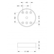 Base M-Line 12/24V per Moduli Sirena e Luminosi Sirena 90367