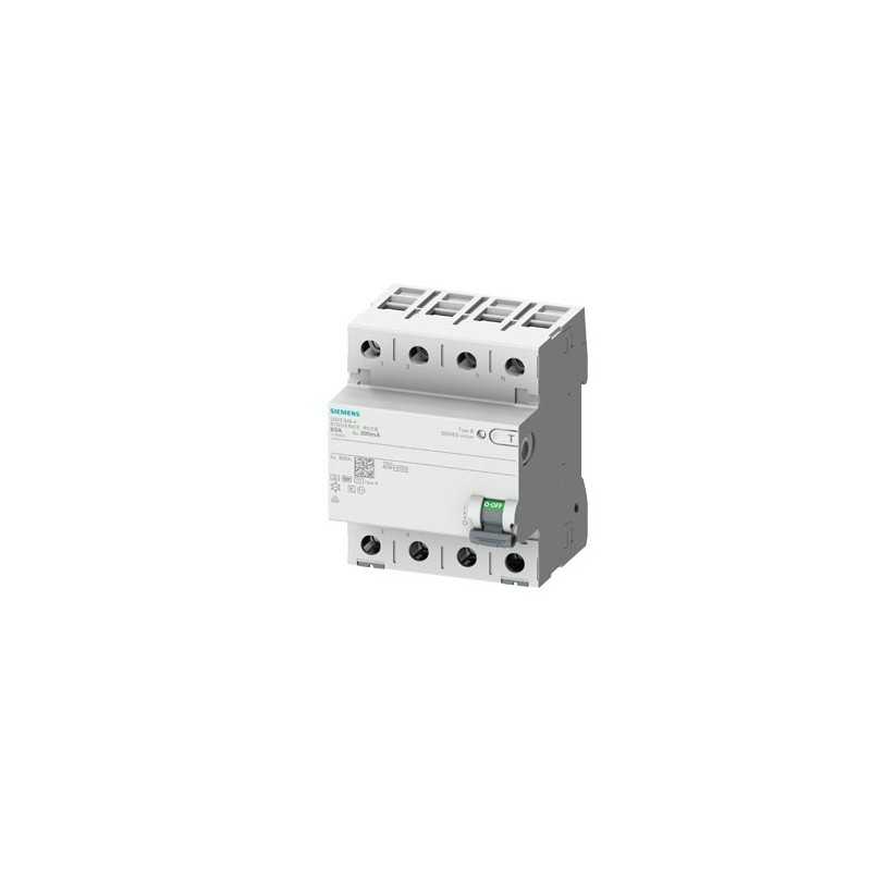 Interruttore Differenziale puro 4P 40A 0,3 Tipo B  Siemens 5SV36444