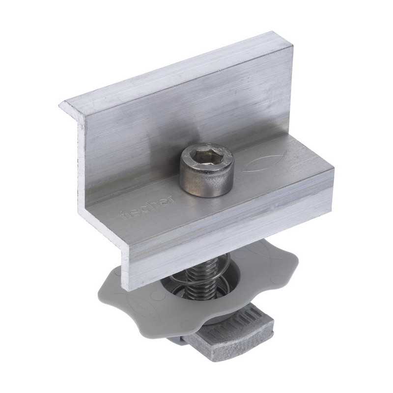 Morsetto Finale in Alluminio per Fotovoltaico con Cornice Fischer PM F35