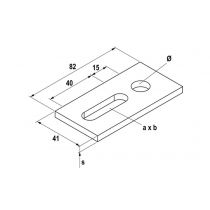 Piastra di Connessione Piana per Viti a Doppia Filettatura Fischer SSP10 A2