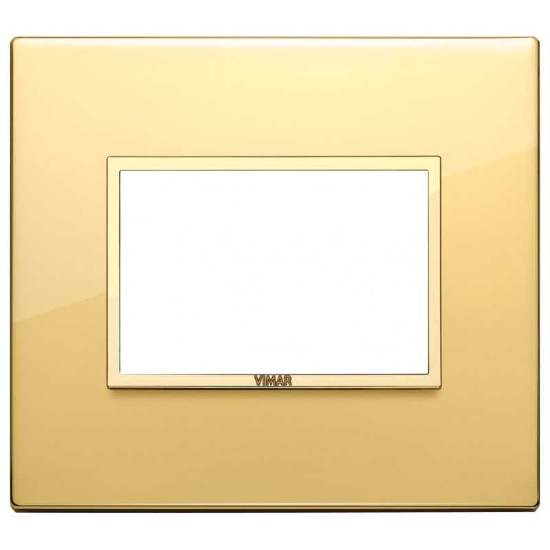 Placca Vimar Eikon Evo Oro Totale Lucido 3 moduli 21653.G09