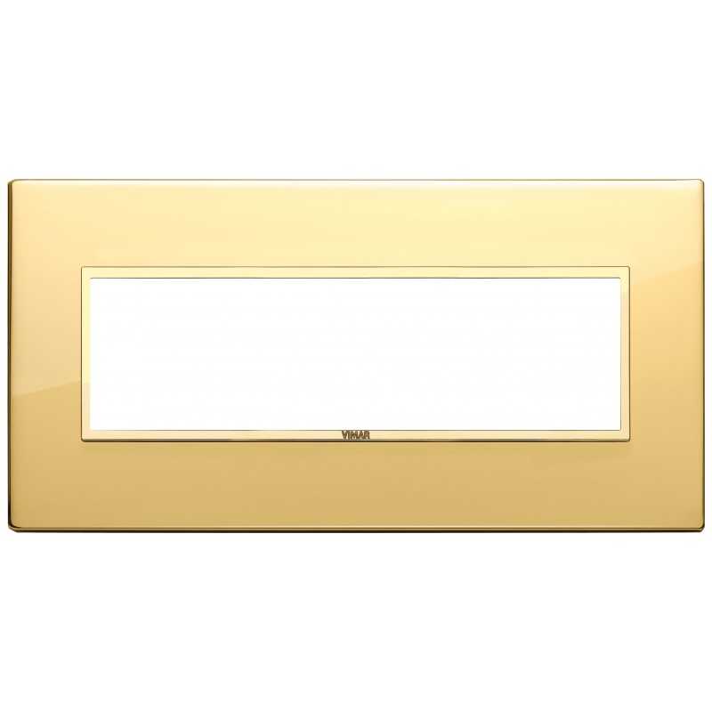 Placca Vimar Eikon Evo Oro Totale Lucido 7 moduli 21657.G09