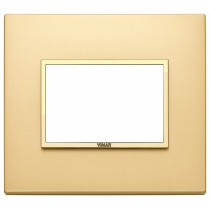 Placca Vimar Eikon Evo Oro Totale Satinato 3 moduli 21653.G10