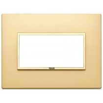 Placca Vimar Eikon Evo Oro Totale Satinato 4 moduli 21654.G10