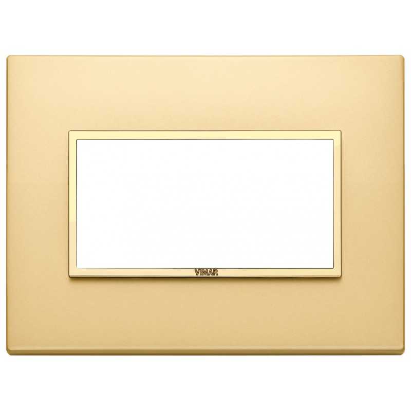Placca Vimar Eikon Evo Oro Totale Satinato 4 moduli 21654.G10