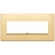 Placca Vimar Eikon Evo Oro Totale Satinato 7 moduli 21657.G10