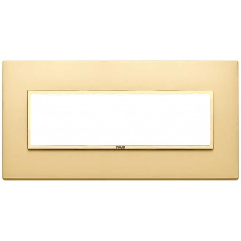 Placca Vimar Eikon Evo Oro Totale Satinato 7 moduli 21657.G10