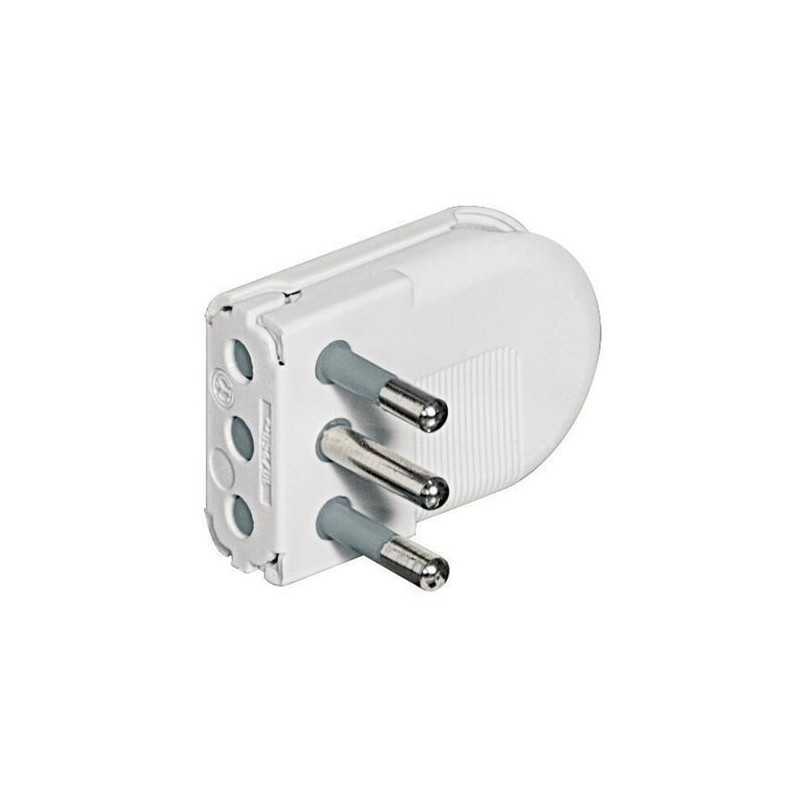 Spina volante Bticino 2P+T 10A spinotti orientabili 3 posizioni di uscita cavo S2495TAE