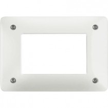 Placca + Supporto Bticino Matix 3 moduli Antirimozione Bianca AM4803WAR